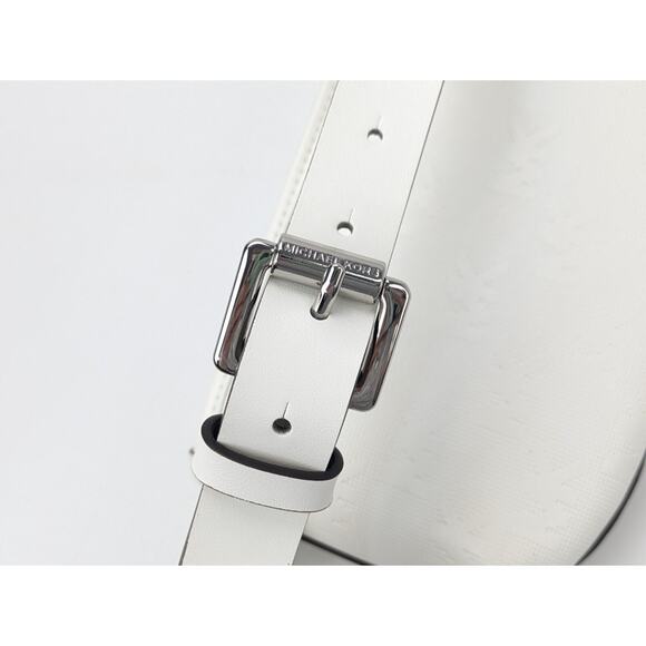 Michael Kors White Perforated All Over MK Logo Belt Bag Up to 38" Waist - Picture 4 of 6